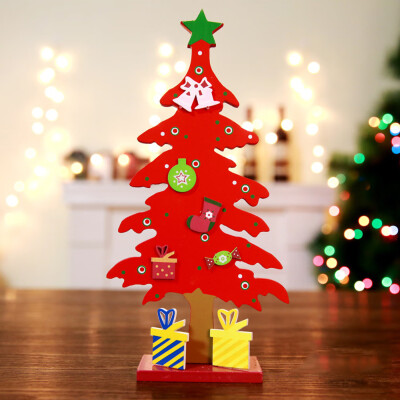 

Tailored Home Christmas Ornament Wooden Xmas Tree Handmade Table Decoration DIY Gift