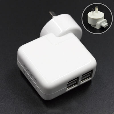 

Portable 4USB Charger 15W High Power Charging Head Power Adapter For Mobile PhonesAU Plug