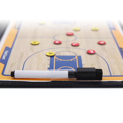 

Foldable Basketball Magnetic Tactic Coach Tactic Board with Marker Pen Portable Coaching Strategy Board Coach Tool