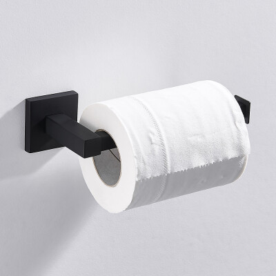 

Bathroom Toilet Paper Holder Black Stainless Steel Waterroof Bathroom Accessories Kitchen Wall Mounted Toilet Roll Towel Shelf