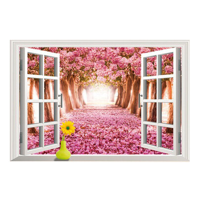 

Living Bedroom Home Backdrop 3D Cherry Tree Wall Sticker 9060cm