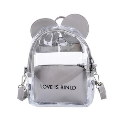 

New Transparent PVC Mickey Multi-purpose Bag Student Backpack Cartoon Cute Shoulder Bag