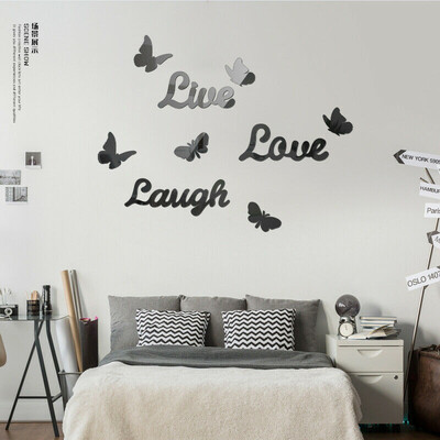 

3D Mirrors Butterfly Wall Stickers Removable Butterfly Wall Sticker Mural Decal DIY Wall Art Home Living Room Decor
