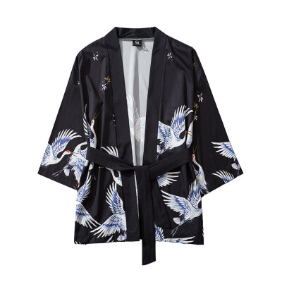 

Tailored Summer Japanese Five Point Sleeves Kimono Mens And Womens Cloak Jacke Top Blouse