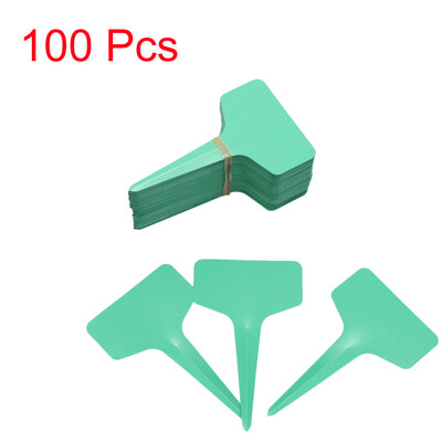 

Gobestart 100PC Plastic Plant T-type Tags Markers Nursery Tray Garden Labels