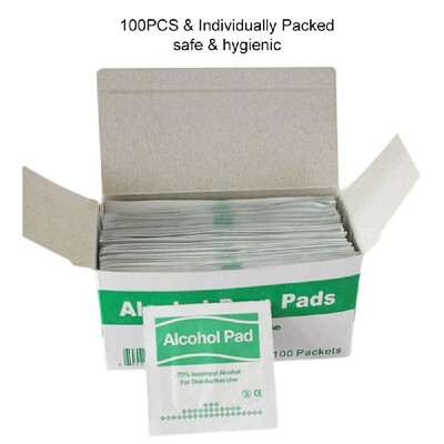 

Alcohol Formula Wipes Pads Disposable 100 Count Individually Wrapped Portable Alcohol Prep Wipes Nail Cleanser Cloth for Nail Art