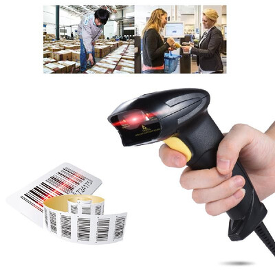 

Wired Automatic Handheld Laser Barcode Scanner Reader USB20 Wired for Supermarket Library Express Company Retail Store Warehouse
