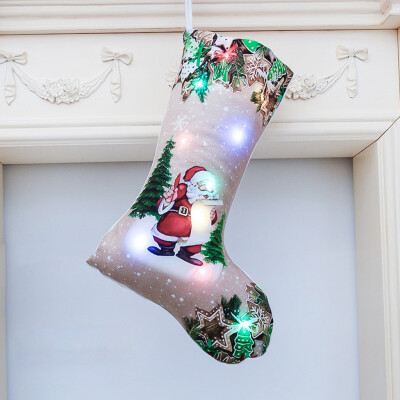 

Toponeto Merry Christmas LED Hanging Gift Candy Large Socks Decoration