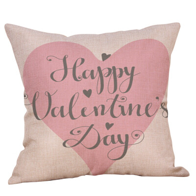 

〖Follure〗Valentines Day Polyester Printed Sofa Car Home Decoration Pillow Case