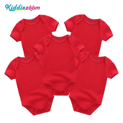 

5PCSLot Unicorn Baby Girl Clothes Cotton Babywear Bodysuits One-Piece Baby Boy Clothes Rompers Newborn 0-12M Short Sleeve