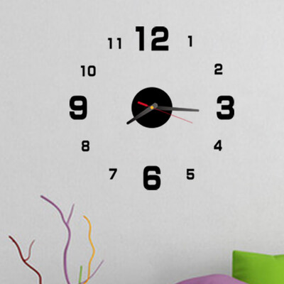 

Siaonvr Fashion Acrylic DIY Self Adhesive Interior Wall Creative Decoration Clock