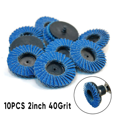 

10x 2 Inch 40 Grits Type R Roll Lock Flap Sanding Wheel Disc For Rotary Tool H1