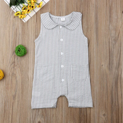 

Baby Girls Princess Romper Dungarees Outfits Summer Stripes Jumpsuit Playsuit