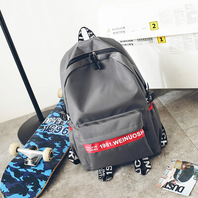 

Oxford couple shoulder bag lady man street pat schoolbag lady Korean version original Ulzzang High School Student Backpack big