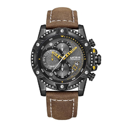 

MEGIR 2130 Rugged Military Quartz Men Watch 3ATM Waterproof Sports Male Watch Calendar Sub-Dials Chronograph Wristwatch for Men wi