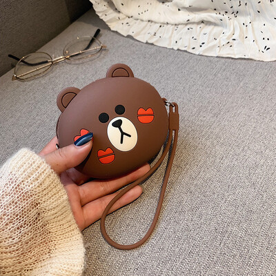 

Qiao Bani 2019 new Korean chic fashion cartoon cute silicone mini coin purse shoulder diagonal female bag