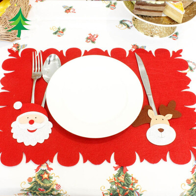 

Santa Christmas Table Mat Knives&Forks Decoration