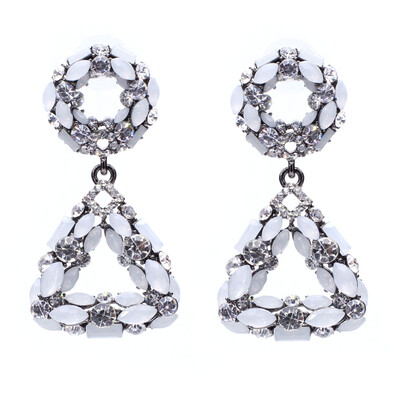 

2019 New Fashion Geometric Crystal Earrings for Women Boho Rhinestone Statement Earring Fashion Jewelry Bijoux