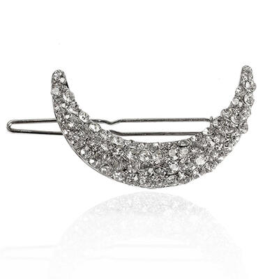 

Glitter Moon Rhinestone Hair Clips Hair Styling Pins Fringe Clip Headwear
