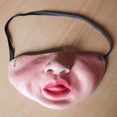 

FUNNYBUNNY Funny Adult Party Mask Latex Clown Cosplay Half Face Horrible Scary Masks Masquerade Halloween Party Decor Halloween