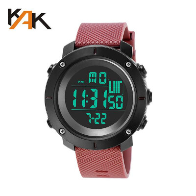 

KAK Fashion Outdoor Sports Clock Climbing Hiking Wristwatch Multi-Functional Big Dial Casual Waterproof Electronic Watch