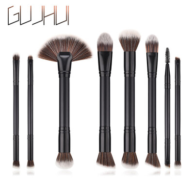 

〖Follure〗8PCS Black Wooden Cosmetic Makeup Brush Foundation Powder Eyeshadow Brush