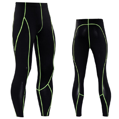 

Solid color line mens tight training trousers PRO sports fitness running wicking quick-drying trousers Line