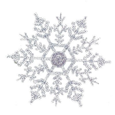 

12PcsSet Sparkly Glitter Snowflake Christmas Ornaments Xmas Tree Hanger Garland Making Decorations