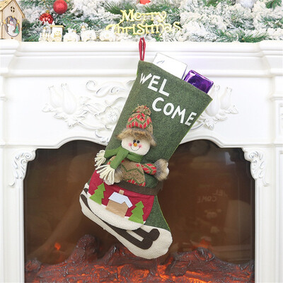 

Tailored Christmas Stockings 18 inches with Santa Snowman Deer Stockings for Candy