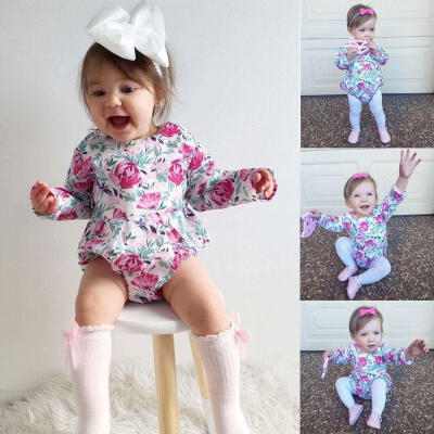 

Newborn Baby Girls Cotton Romper Jumpsuit Playsuit Bodysuit Outfits Sunsuit