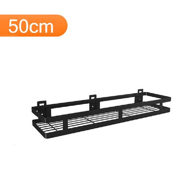 

Nail-Free Stainless Steel Wall Storage Shelf Black Floating Shelf Spice Rack for Kitchen Bathroom with Varying Sizes