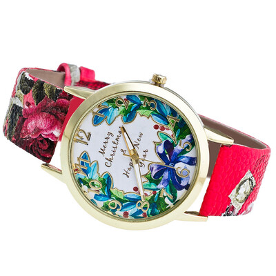 

Ladies Girls Female Clock Christmas Quartz-watch Top Brand Santa Claus Cartoon Watch Women Montre Femme Relogio Feminino &Ff
