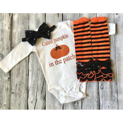 

Newborn Baby Girls Clothes Romper Jumpsuit BodysuitLeg Warmer Outfits Set