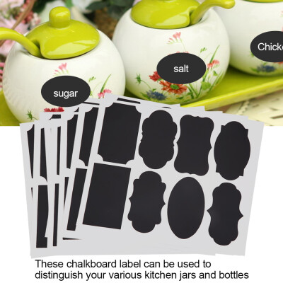 

Greensen 88pcs Chalkboard Kitchen Jar Bottles Label Blackboard Tag Stickers Craft Decoration with Pen