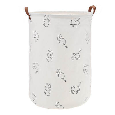 

Cartoon Folding Canvas Laundry Basket Dirty Clothes Kids Toy Storage Bucket