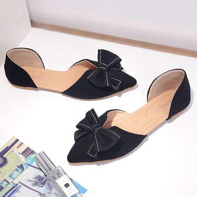 

Single-shoe womens spring womens shoes late-night shoes flat-bottomed pointed fairy Korean bean-bean shoes