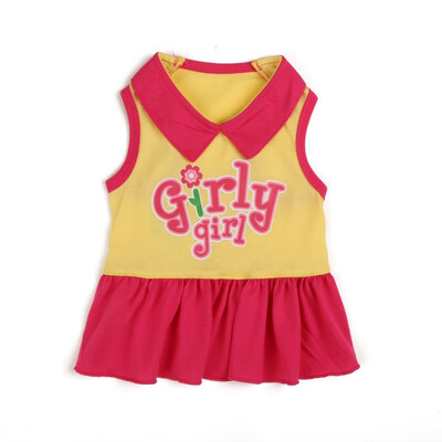 

Summer Small Dog Dresses Vest Top Pet Dress Skirt Coat Apparel Pets Cats Puppy Shirts Girl Clothes