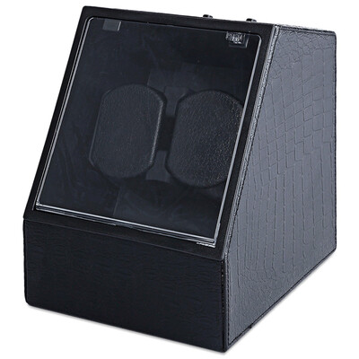 

Auto Mute Watch Winder Irregular Shape Wristwatch Display Box Jewelry Storage Case with EU Plug