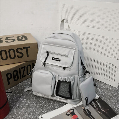 

Ins schoolbag female Korean version of high school students Chaobai mens simple shoulder bag large capacity computer bag backpack