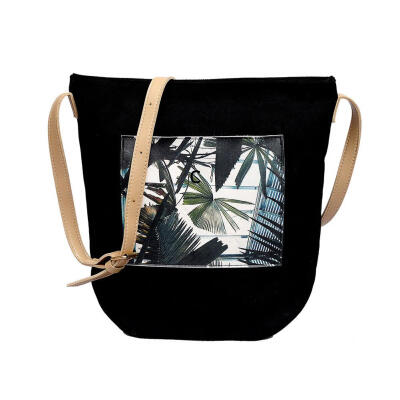 

Canvas Tote Coconut Tree Print Beach Handbags Women Messenger Shoulder Bag