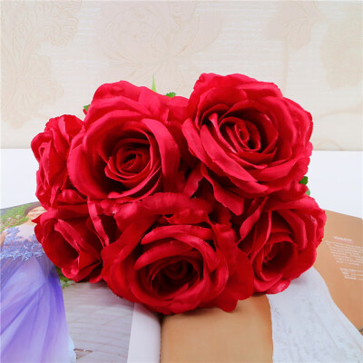 

Toponeto 1 Bouquet Vintage Artificial Rose Silk Flowers Bouquet for Decoration