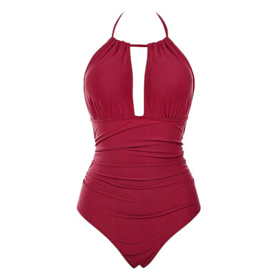 

Roseonmyhand Womens One Piece Swimwear Backless Tummy Control Monokini Swimsuits