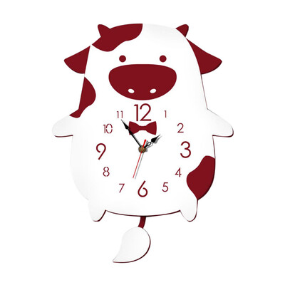 

〖Follure〗Nordic Style Hedgehog Wall Clock Silent Wooden Clock for Home Living Room