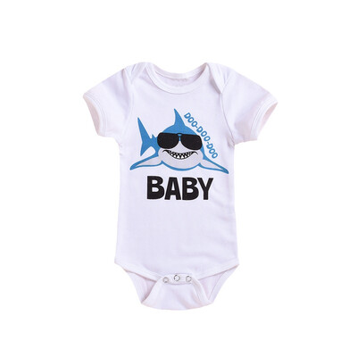 

2019 Toddler Infant Baby Boys Girls Letter Bodysuit Jumpsuit Palysuit Outfit Sunsuit Clothes White