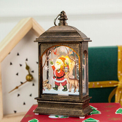 

〖Follure〗New Christmas Creative Glow Old Man Snowman Elk LED Fireplace Light Decoration