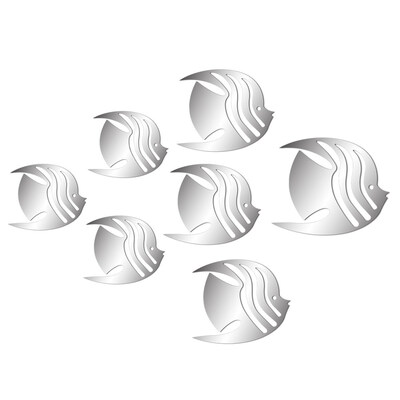 

7pcs 3D Fish Wall Stickers DIY Mirror Wall Art Decal Home Room Decor