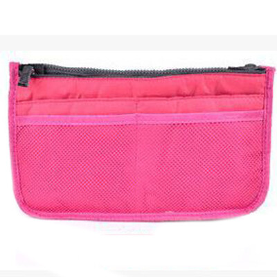 

Gobestart Portable Multifunction Dual Zipper Storage Bag Cosmetic Organizer Holder BU