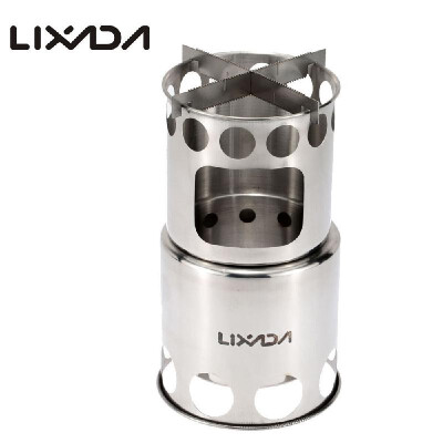 

Lixada Portable Stainless Steel Lightweight Wood Stove Outdoor Cooking Picnic Camping Burner