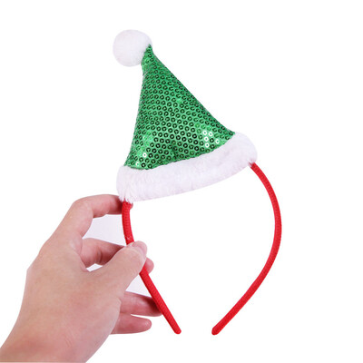 

Tailored Christmas Tiara Headband Party Show Dress Up Sequins Christmas Hat Headband