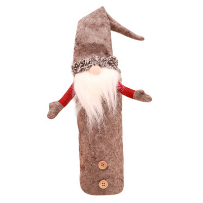 

Christmas Wine Bottle Decor Set Santa Claus Snowman Deer Bottle Cover Clothes Kitchen Decoration for New Year Xmas Dinner Party